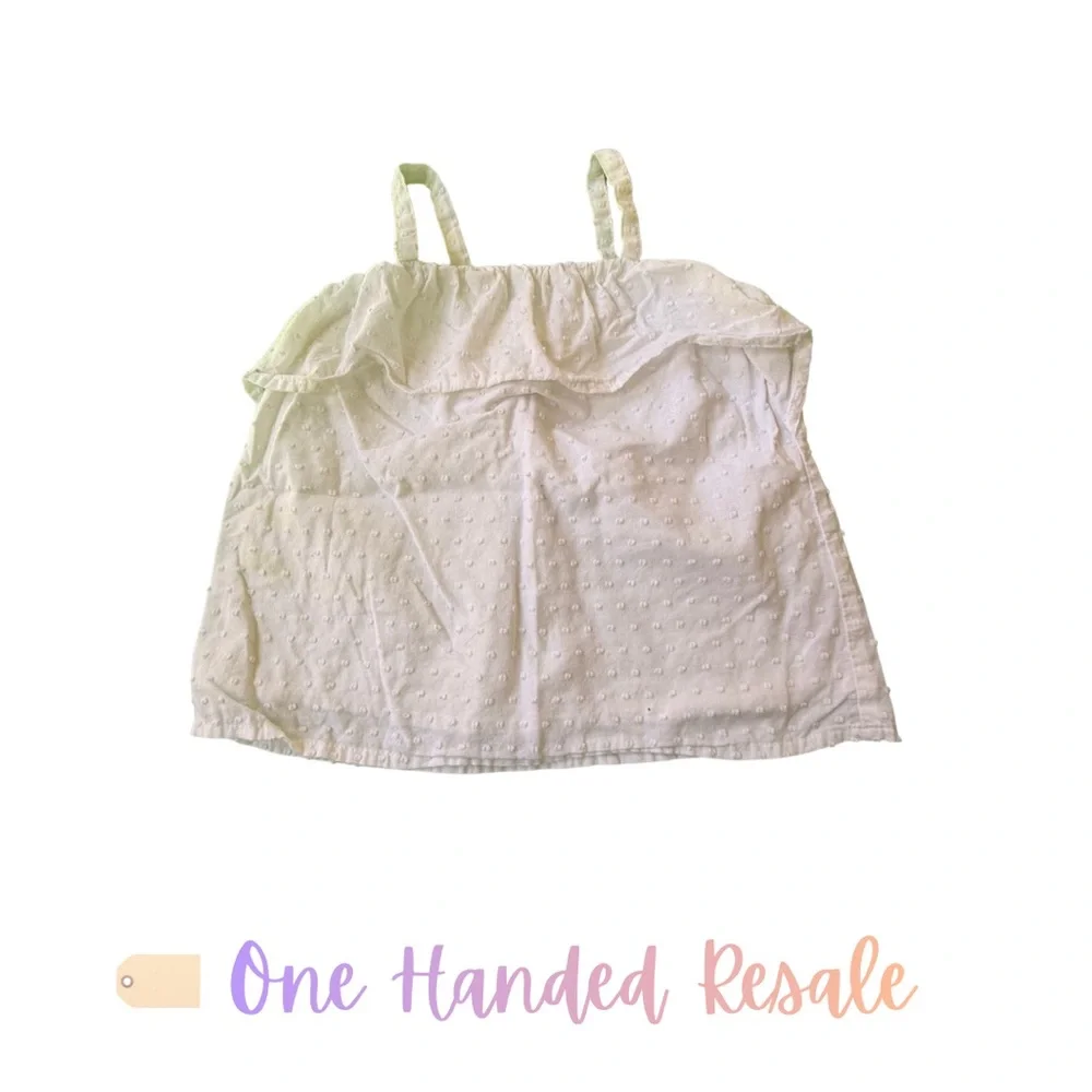 🤍 OshKosh B'gosh Genuine Kids White Top Lightly Stained 2T